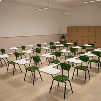 Mobilier scolaire universitaire moderne et durable Ensemble bureau et chaise pour étudiants avec table d'écriture pour le salon et la chambre à coucher