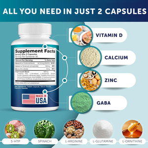 مكمل غذائي طبيعي لزيادة الطول وتقوية العظام وتحسين كثافة العظام للبالغين، 60 كبسولة - Product Image 6