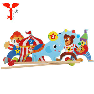 Populaire Nouvelle Arrivée En Plein Air En Bois Jouet Jungle jeu de Croquet Animaux Personnages - Product Image 1