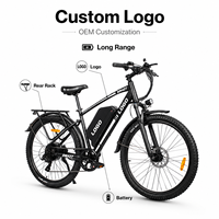 Bicicleta Eléctrica de Montaña E-MTB de 27.5 Pulgadas, 108 km de Autonomía para Servicio de Mensajería con Batería Grande Personalizable