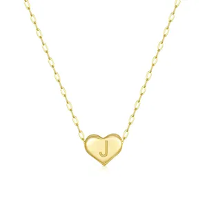 wholesale women A to Z initial charm J necklace stainless steel,initial charm pendant necklace women jewelry gift