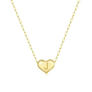 Vente en gros de collier J avec breloque initiale de A à <span class=keywords><strong>Z</strong></span> pour femmes, collier avec pendentif avec breloque initiale, cadeau de bijoux pour femmes - Product Image 1