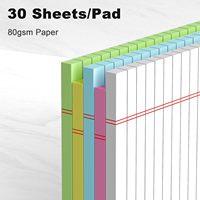 Petit bloc-notes personnalisé B6 de 5x8 pour études collégiales blocs-notes de couleur bloc-notes de 30 feuilles/paquet de feuilles perforées lignées étroites