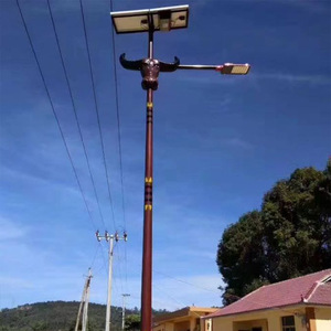 Bull-<b>Head</b> Solar Street Light 6 7 8 Meter High Power LED Road Lighting Outdoor Rural Engineering <b>Style</b> - Product Image 3