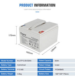 Neata giá cả cạnh tranh hình trụ báo động và hệ thống an ninh LiFePO4 12.8V 30Ah Lithium Ion UPS Pin - Product Image 2