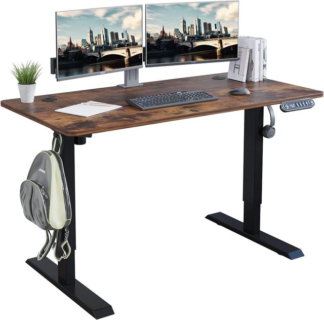 Free Sample Stand Desk Customizable Desktop Computer Table Electric Height Adjustable Office Desk With Double Motor