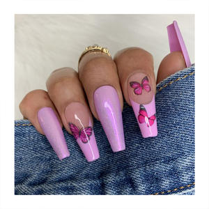 Venta al por mayor de fábrica de suministro de ataúd largo especial dibujos animados arte <span class=keywords><strong>uñas</strong></span> postizas de larga duración impermeable fortalecimiento prensa en <span class=keywords><strong>las</strong></span> <span class=keywords><strong>uñas</strong></span> - Product Image 3