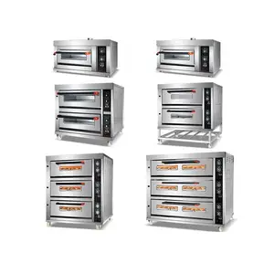 Commerciële Prijs Elektrische Oven Brood, 3 Dek 6 Trays Industriële Bakkerij Pizza Taart Brood Elektrische Bakken Ovens Voor Verkoop