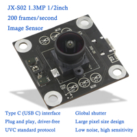Nouvelle sortie, capteur d'image CMOS RGB USB UVC à obturateur global haute vitesse 1/2 pouce 1,3 Mpx 200 ips, module de caméra OEM, résolution 1028x1024