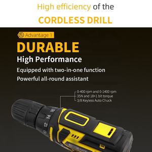 Perceuse-visseuse sans fil bon marché 18V 20V 21V machine à couple élevé ensemble d'outils électriques outils à main 24V - Product Image 3