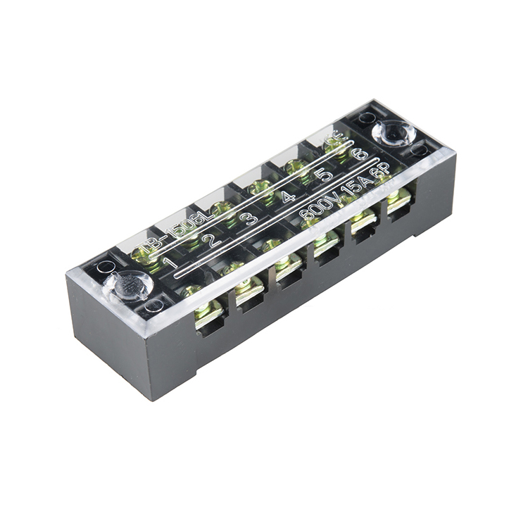 Terminal Motor Terminal Block TB-1506 Factory Lowest Price TB TC UK 15A Screw CN;ZHE Metal, Plastic 11 - 20 AWG 1 - 10 600V 15A