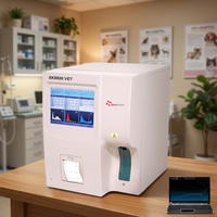 Analyseur d'hématologie automatisé en 3 parties, machine CBC entièrement automatique avec écran tactile pour l'analyse de sang humain et animal