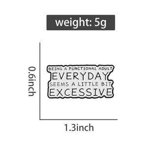 精神上我已经是家里的珐琅别针讽刺工作幽默胸针翻领徽章珠宝礼物给同事朋友 - Product Image 6