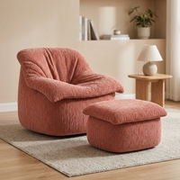 Repose-pieds décoratif rembourré en cuir pleine fleur ou tissu, options OEM/ODM, directement de l'usine, idéal pour chambre moderne, appartement, réception, maison