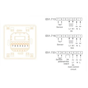 Thermostat numérique intelligent E51, grand écran tactile flexible pour utilisation hôtelière, certifié CE et RoHS, contrôleur de <span class=keywords><strong>chauffe</strong></span>-<span class=keywords><strong>eau</strong></span> - Product Image 4