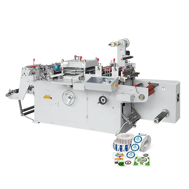 Machine de découpe d'étiquettes à plat avec laminage marquage à chaud et laminage ou rouleau pour étiquettes