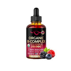 Etiqueta privada Complejo de vitamina B B5 Ácido pantoténico Vitamina <span class=keywords><strong>B1</strong></span> B6 B12 Gotas líquidas 60ml Soporte de energía inmune Mejora el metabolismo - Product Image 2