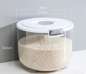 Moisture Proof Insect Proof Rice Box 5/10KG Grain Sealed Jar Kitchen <strong>Container</strong> Bucket Storage Pet <strong>Dog</strong> <strong>Food</strong> Box with Bullet Lid - Product Image 5