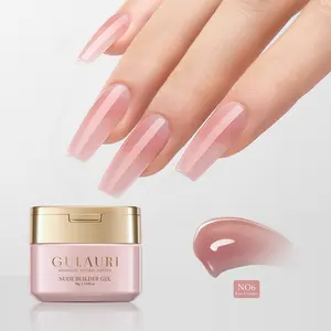 GULAURI Gel de extensão de mão antiaderente sólido nude 8 cores branco rosa nude Hard Gel Construtor de unhas