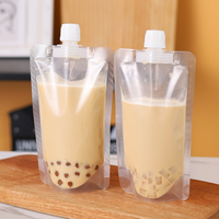 Pochettes Doypack jetables transparentes avec bec verseur pour emballage de boissons et jus, de 100ML à 500ML