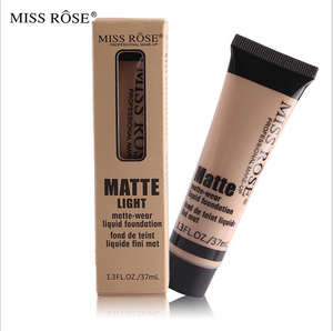 MISS ROSE 37ml Liquid Concealer Makeup Foundation Cream cicatrici Acne Cover Smooth Makeup Face Eyes fondotinta cosmetico