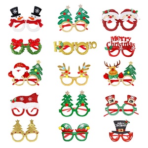 15 Piezas de Gafas Navideñas de Fábrica, Gafas Brillantes para Fiestas, Monturas de Gafas de Plástico Ecológico, Accesorios de Decoración Navideña - Product Image 1