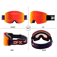 Fabricant de lunettes de ski DEX OEM Lentille amovible personnalisée Anti-buée Googles Lunettes de snowboard Lunettes de neige de ski