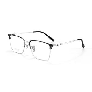 Lunettes de vue demi-cerclées Danyang pour hommes, montures optiques en métal léger, style professionnel 90005 - Product Image 1
