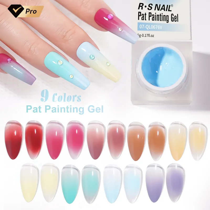 R S Nail Pat Painting Gel 3D Nail Art Supplies Oem Uv Gel Customizable Logo 5 Minutes Dry Fast Nail Polish