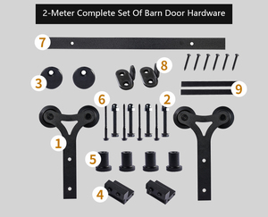 WEKIS Durable Steel Sliding Barn Door Hardware Modern Satin Black Soundproof Outdoor Low Profile Kitchen Bedroom Living Room - Product Image 3