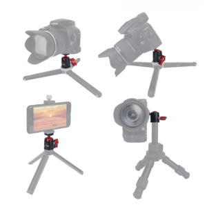 Đầu xoay đa năng mini cho chân máy ảnh, xoay 360 độ, có núm khóa, giá đỡ điện thoại, máy ảnh DSLR - Product Image 6