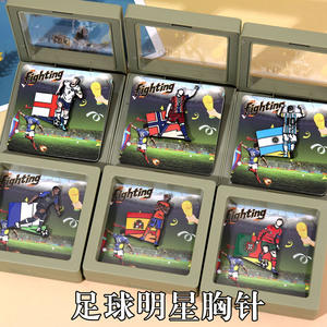 Broches Conmemorativos de Fútbol de <span class=keywords><strong>Ronaldo</strong></span> y Mbappé para Estados Unidos/Canadá/México, Insignias Decorativas de Aleación Plateada y Dorada - Product Image 3