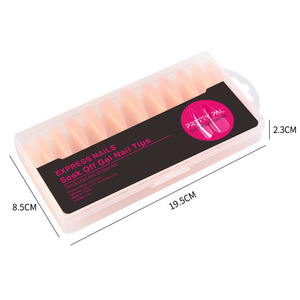 240 faux ongles cercueil à presser, couleur nude rose, couvrance totale, en gel soak-off, pour salon de manucure - Product Image 6