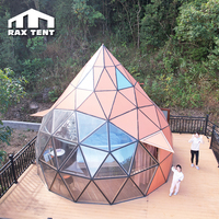 Dôme Zome de 6 m de diamètre et 5 m de hauteur pour le glamping, maison dôme et tente de maison de villégiature avec cadre en aluminium et panneau en verre