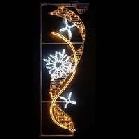 Iluminación LED Personalizada para Exteriores, Motivo de Poste Navideño, Decoración Impermeable para Calles, Iluminación Comercial para Festivales y Paisajes