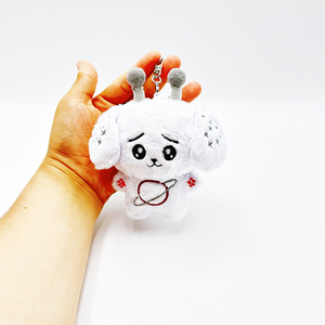 Personalizada OME suave perro animales de peluche Kpop 10cm peluches ídolo coreano juguetes muñecas con llavero - Product Image 4
