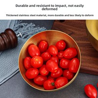 Bol à salade moderne minimaliste en acier inoxydable, grand saladier simple couche pour barbecue et cuisine