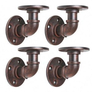 ขายึดชั้นวางของแบบติดผนัง WEKIS สำหรับท่อโลหะทองแดงแบบหนาพิเศษ เคลือบสีดำด้านเดียว ป้องกันสนิม สไตล์เรโทร - Product Image 5