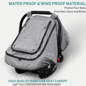 Housse de siège de voiture imperméable pour bébé par temps froid Housse de siège de voiture pour bébés coupe-vent pour garder les bébés au chaud et confortables - Product Image 5