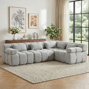 Sofá Seccional Modular Envasado al Vacío, Sofá Combinado de Chenilla, Esponja de Alta Resiliencia para Sala de Estar/Apartamento - Product Image 2