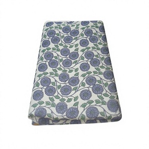 Hand Block Printed 100% Cotton Organic Woven Floral <b>Medium</b> Weight Cotton Printed <b>Fabric</b> Yards Women Dress <b>Fabric</b> - Product Image 1
