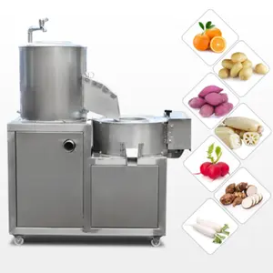 Pelador eléctrico comercial de patatas fritas, cortador, rebanador, máquina de lavado de verduras para la industria de procesamiento de alimentos, 2022