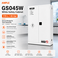 Armoire de sécurité pour produits chimiques toxiques de laboratoire, 170 L, 45 gallons, en acier blanc, double porte, pour hôpital, fournisseur OEM