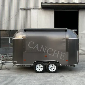 Remorque de camping en acier inoxydable givré Canche, camion de restauration mobile avec certification CE - Product Image 2