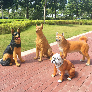 Sculpture de chien en fibre de verre personnalisée, statue de <span class=keywords><strong>berger</strong></span> <span class=keywords><strong>allemand</strong></span> pour zoo, parc à thème, jardin, décoration extérieure commerciale - Product Image 2