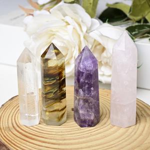 Vente en gros de cristaux de guérison polis de haute qualité, plusieurs matériaux, en forme de pilier, pour la décoration de la maison et les cadeaux de Noël - Product Image 1