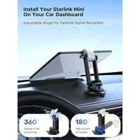 Kit de montage de tableau de bord de voiture de support de ventouse sécurisé réglable à 360 ° pour Starlink Mini