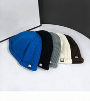 Bonnet unisexe chaud à revers, style casquette, couleur unie, pour homme et femme, idéal pour l'hiver et le quotidien
