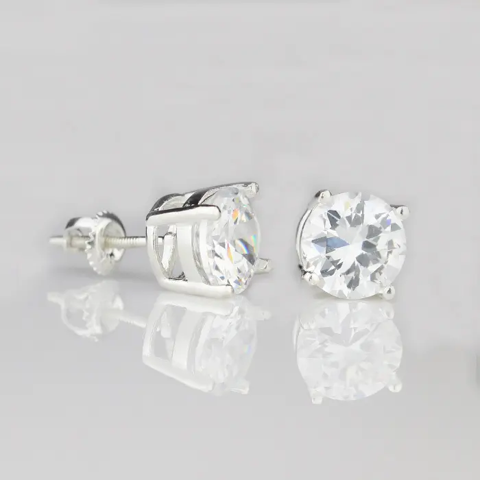 Jinyi Perhiasan Mode Berlian Sterling Silver Stud Earrings untuk Wanita