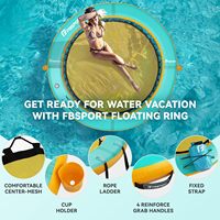 Bouée flottante ronde portable de 1,8 m pour la famille, radeau gonflable, hamac aquatique gonflable, ponton flottant pour piscine et lac – Vente chaude